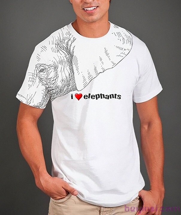elephants-3d-tişört-modelleri-beyinsi