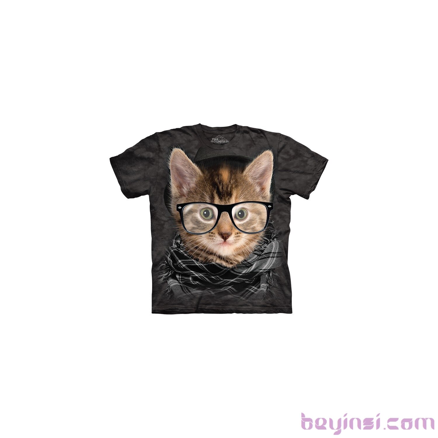 hipster-kitten-t-shirt-3d-hayvan-temalı-tişörtler-beyinsi